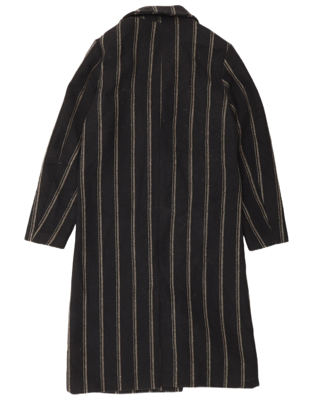 Scotch & Soda Zweireihiger Damenmantel UK 14 Mittelschwarz gestreift