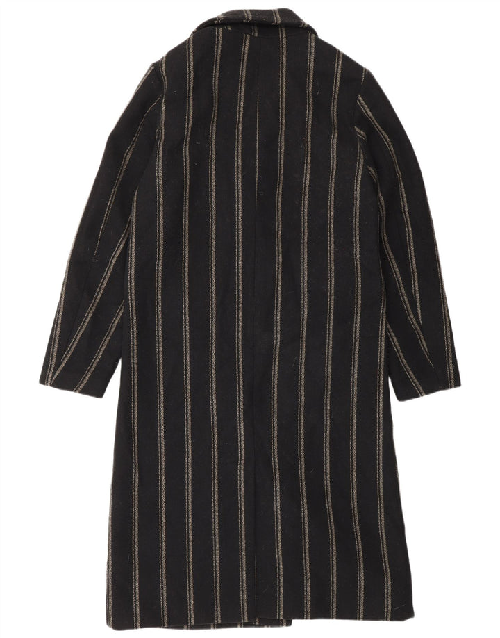 Scotch & Soda Zweireihiger Damenmantel UK 14 Mittelschwarz gestreift
