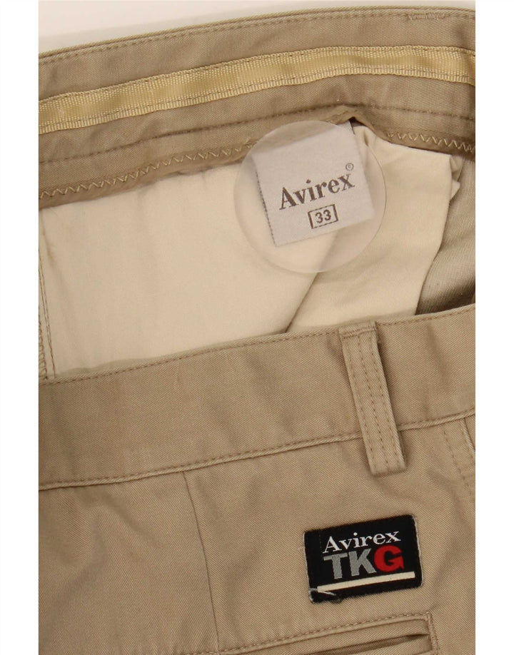 Gerade Chino-Hose für Herren von Avirex, W33, L29, Beige, Polyester