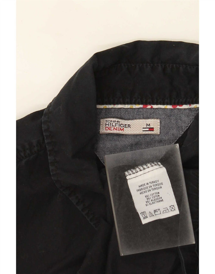 Tommy Hilfiger Damenhemd UK 12 Mittelschwarze Baumwolle