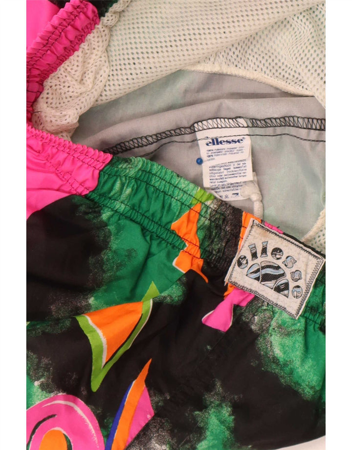Ellesse Herren-Sportshorts mit Grafik, mittelgrünes Farbblock-Polyester