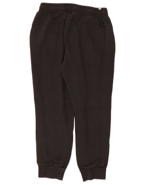 Puma Damen Trainingshose Jogger UK 12 Mittelschwarze Baumwolle