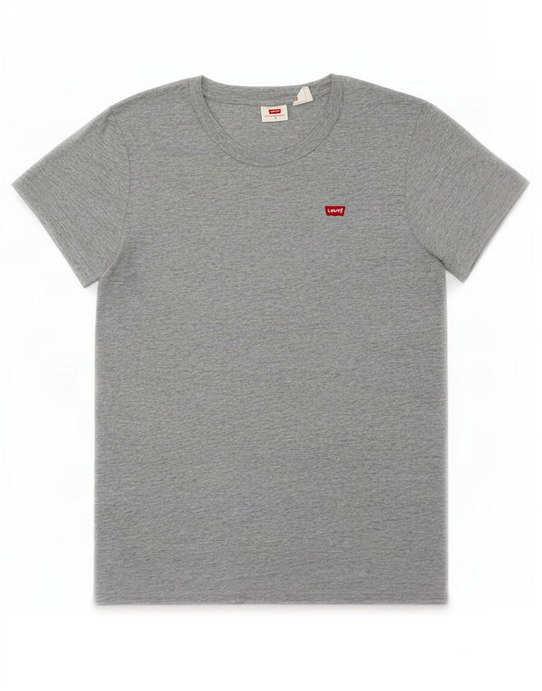 Levi's Womens T-Shirt Top UK 14 Medium Grey Flecked Cotton