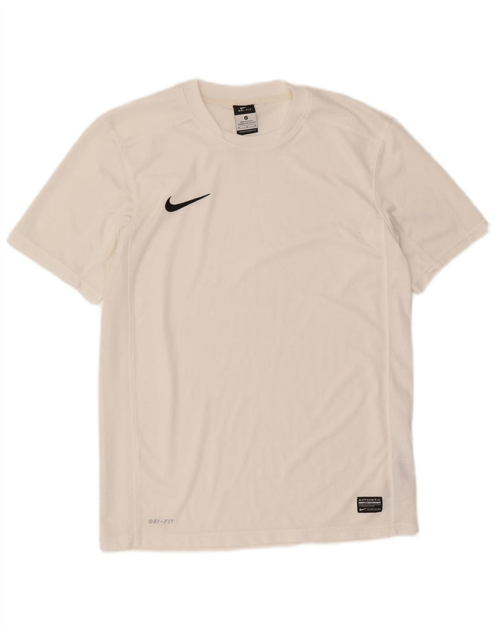 Nike Herren Dri Fit T-Shirt Top Mittelweißes Polyester