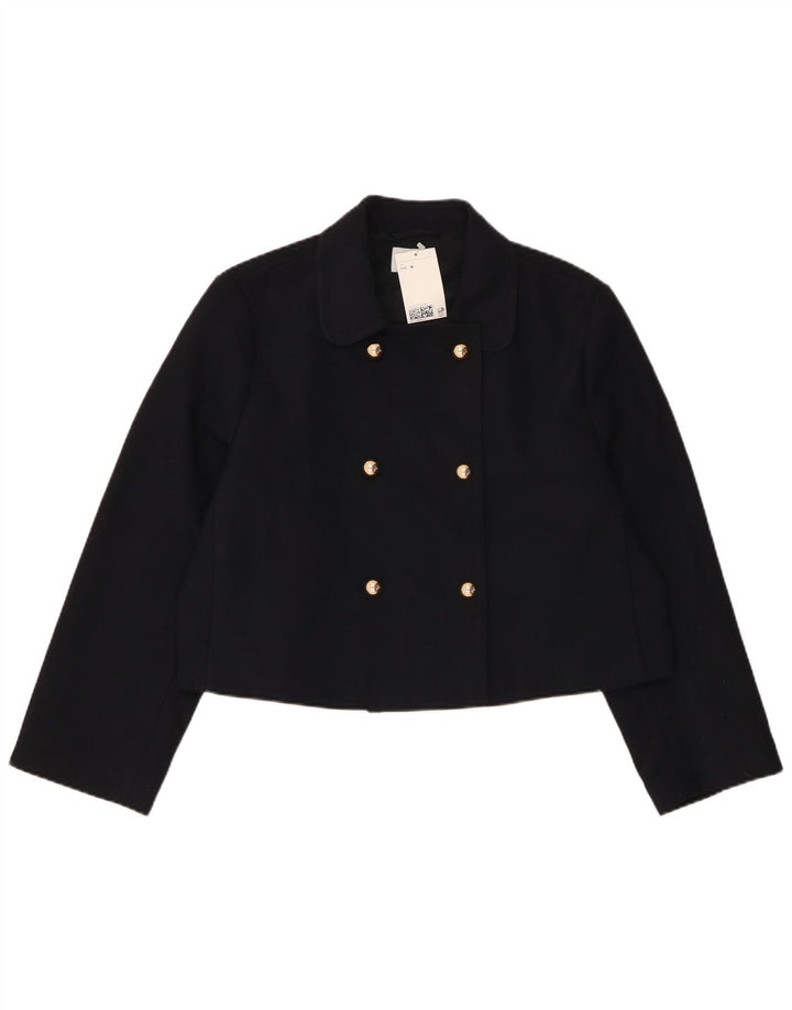 Zweireihiger, übergroßer Blazer für Damen von H&M, Gr. 14, mittleres Marineblau