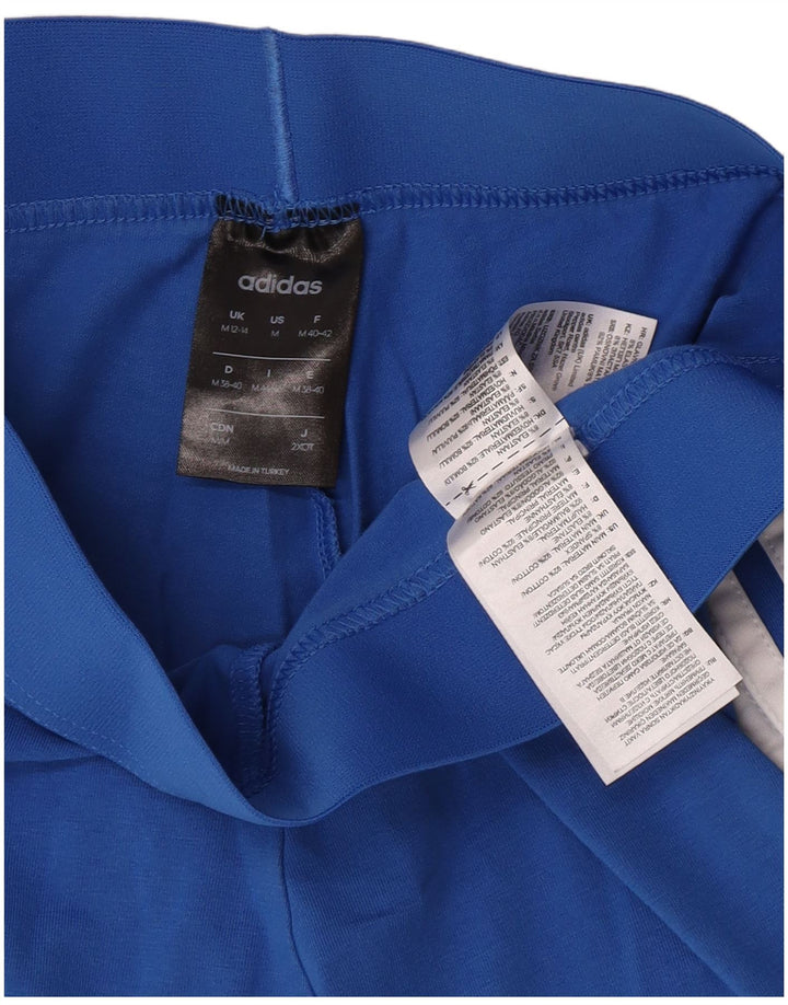 Adidas Damen Leggings UK 12/14 Mittelblaue Baumwolle