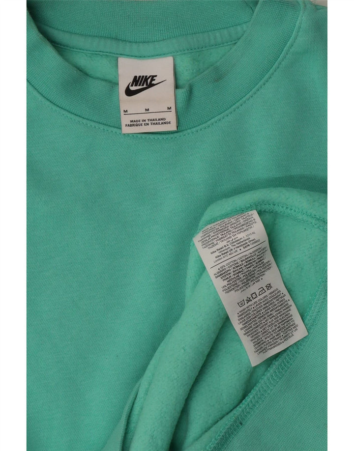 Nike Herren-Sweatshirt-Pullover aus mittelgrüner Baumwolle