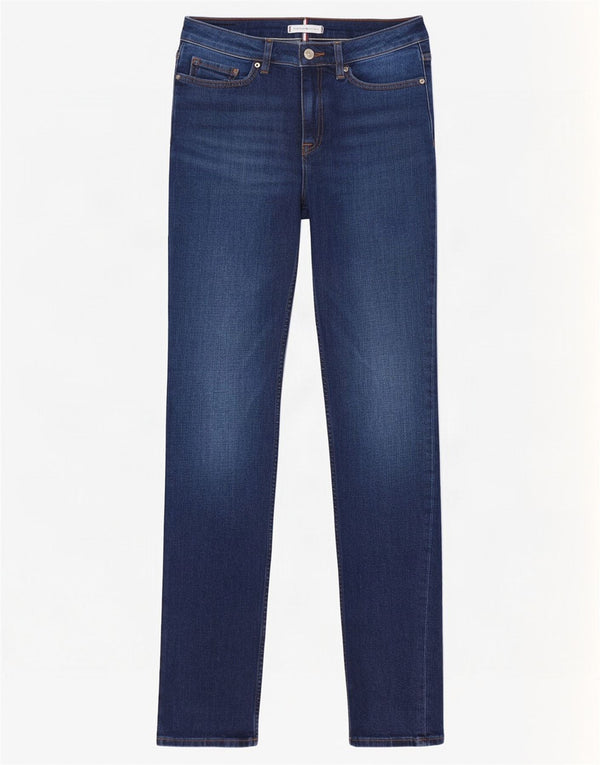 Tommy Hilfiger Womens Rome Straight Jeans W27 L32 Navy Blue Cotton