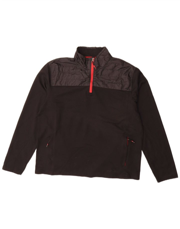 Eddie Bauer Herren-Sweatshirt mit Reißverschluss, XL, Schwarz, Polyester