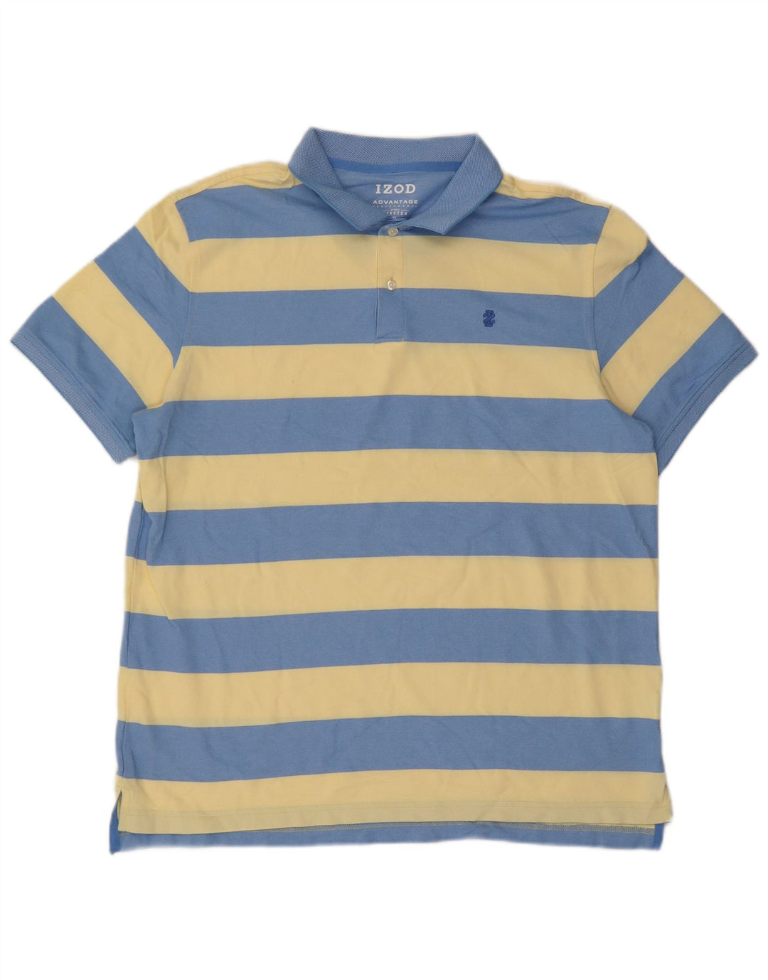 IZOD Herren-Poloshirt XL, blau gestreift, Baumwolle