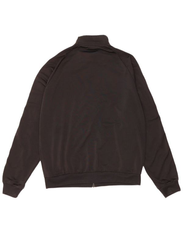 Adidas Herren-Trainingsanzug-Top-Jacke aus mittelschwarzem Polyester