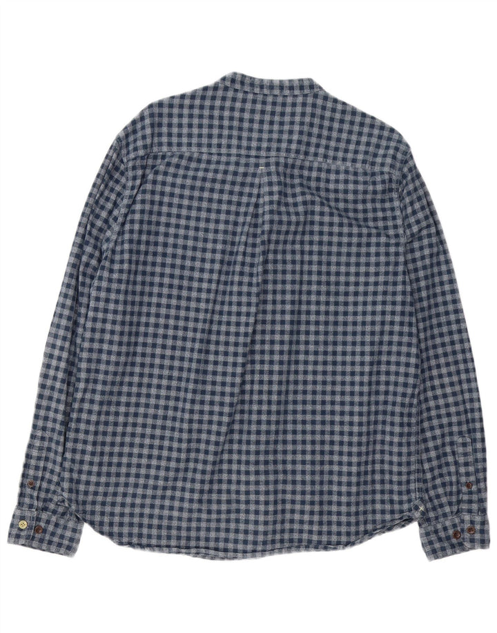 White Stuff Herren-Hemd mit klassischer Passform, XL, blau, Gingham-Baumwolle