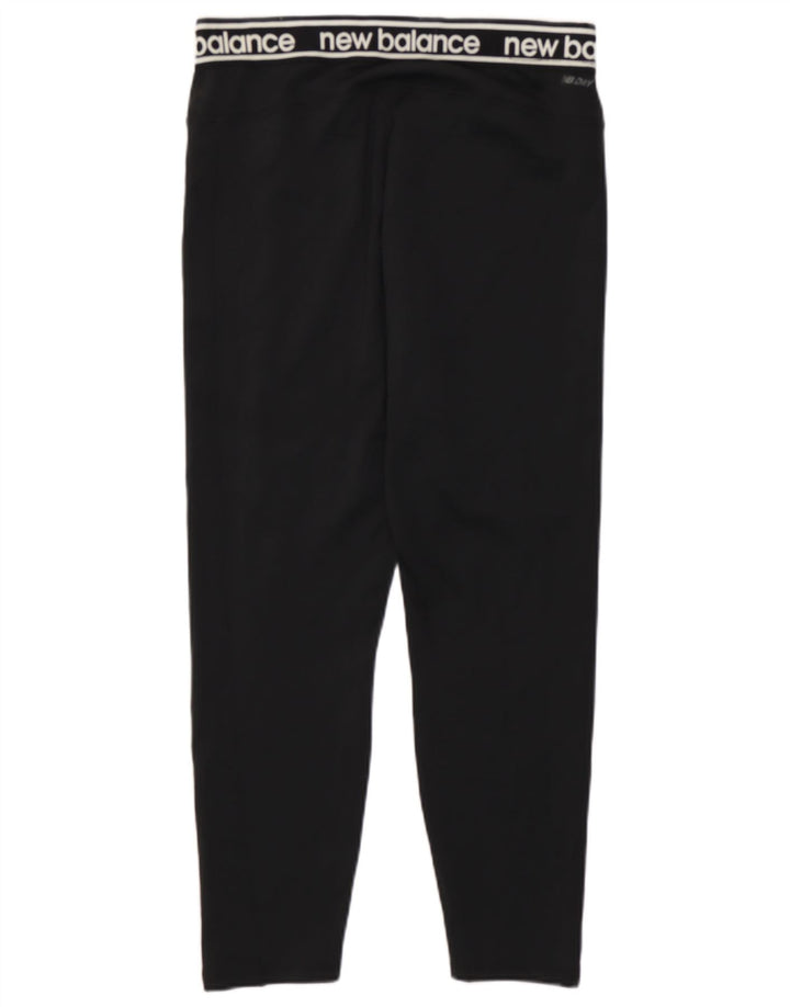 New Balance Damen Graphic Crop Leggings UK 14 Large Schwarz