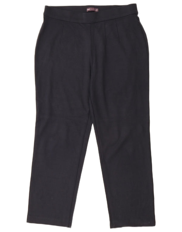 Marks & Spencer Damen Freizeithose UK 14 Large W34 L27 Marineblau