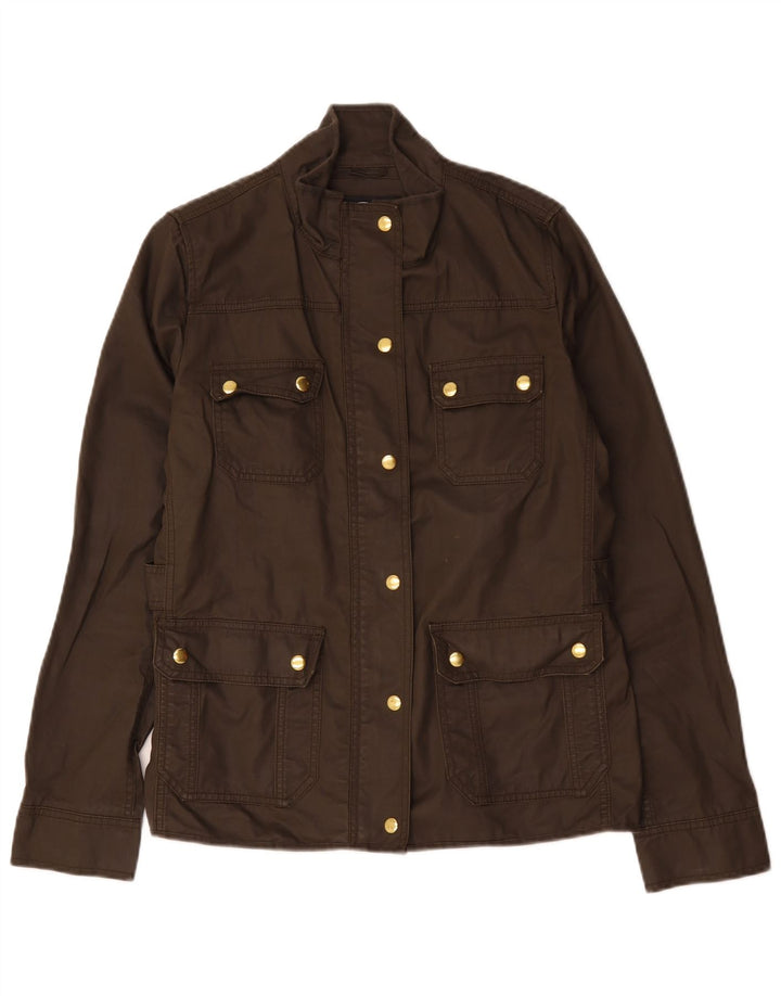 J. Crew Damen Utility-Jacke UK 14 Mittelbraune Baumwolle