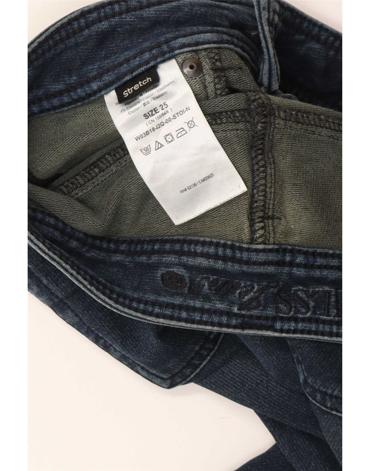 Guess Damen Slim Jeans W25 L28 Blaue Baumwolle