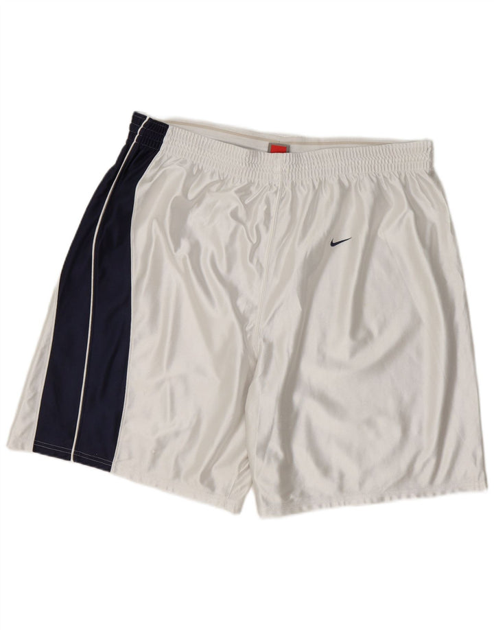 Nike Herren-Sportshorts 3XL, weißes Colourblock-Polyester
