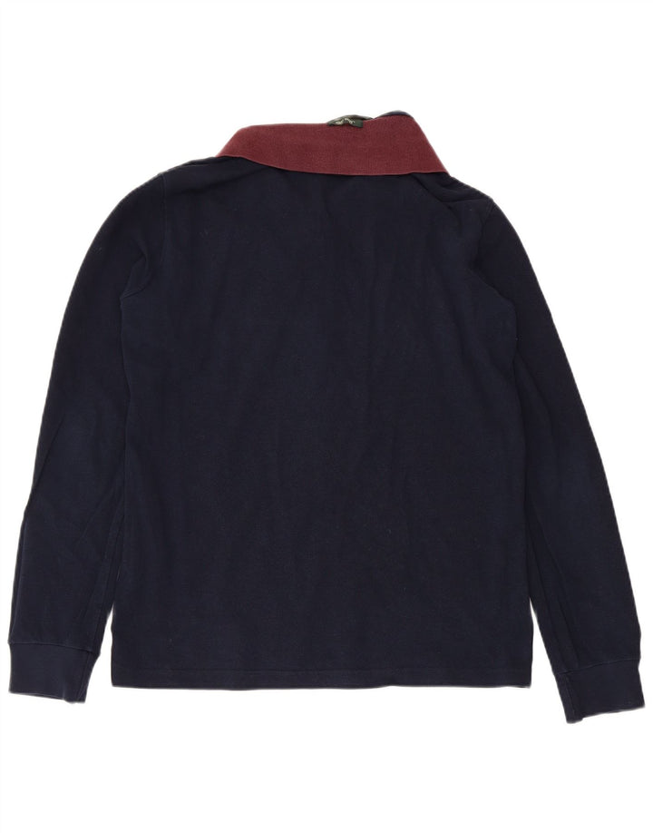 Fred Perry Herren Slim Fit Langarm-Poloshirt aus mittelblauer Baumwolle