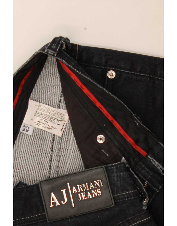 Armani Damen Straight Jeans W29 L24 Marineblaue Baumwolle