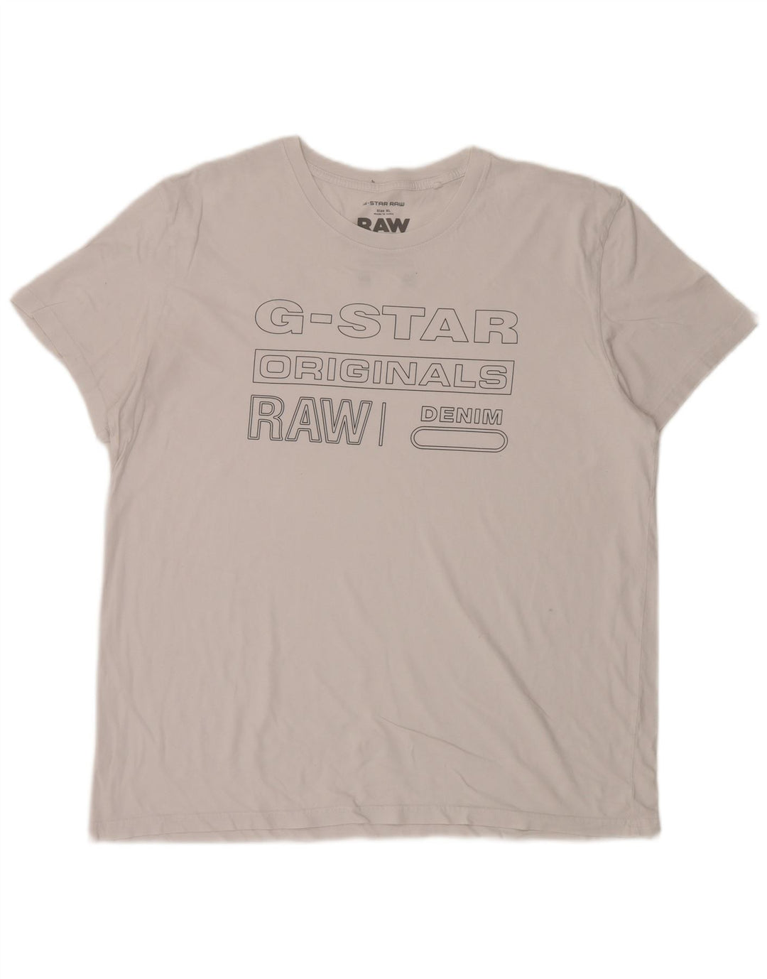 G-Star Herren Grafik T-Shirt Top XL Weiß