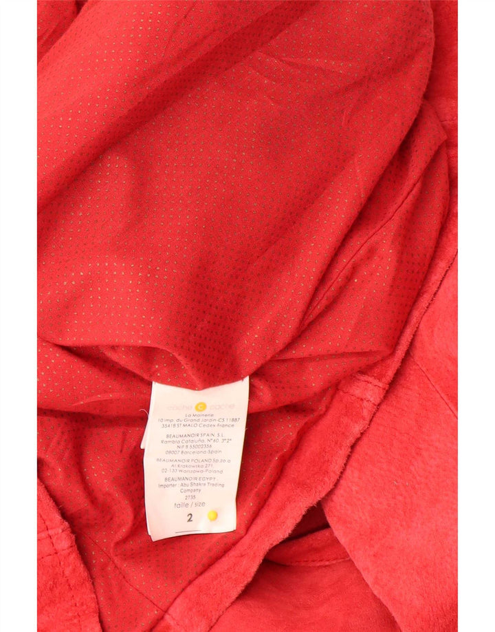 Cache Damen Wildlederjacke US 2 XS Rotes Leder