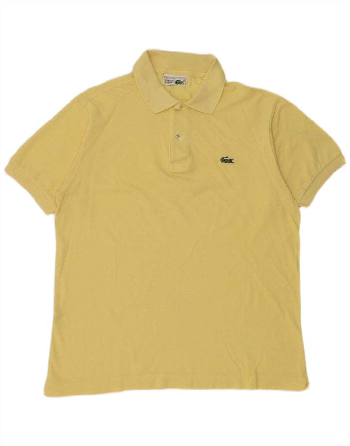 Lacoste Herren-Poloshirt, Größe 4, mittelgelbe Baumwolle