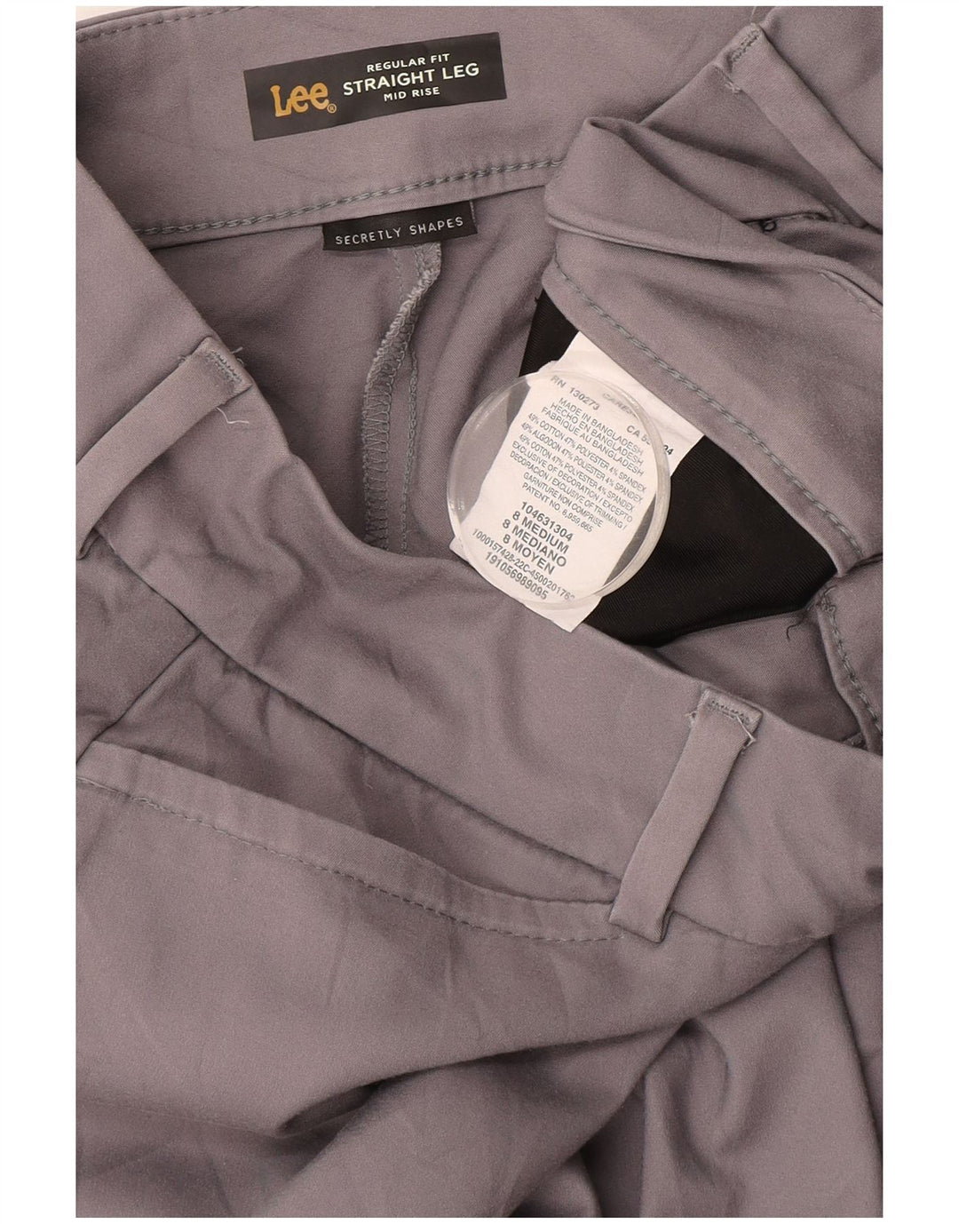 LEE Damen-Freizeithose mit mittelhohem Bund und normaler Passform, US 8, Mittel W30 L30, Grau