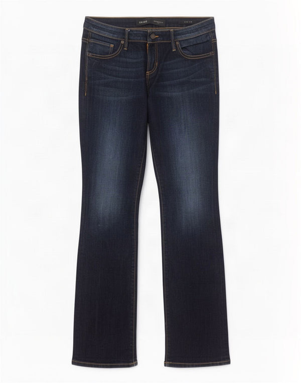 Guess Damen Low Bootcut Jeans W29 L33 Marineblaue Baumwolle