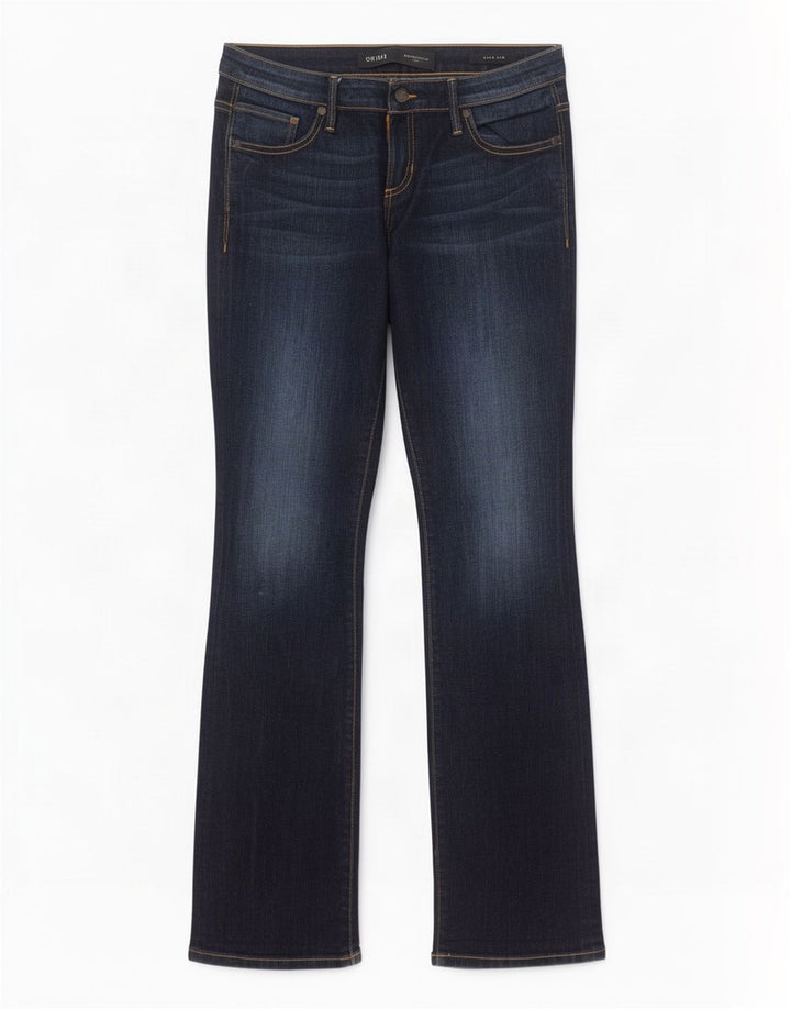 Guess Damen Low Bootcut Jeans W29 L33 Marineblaue Baumwolle