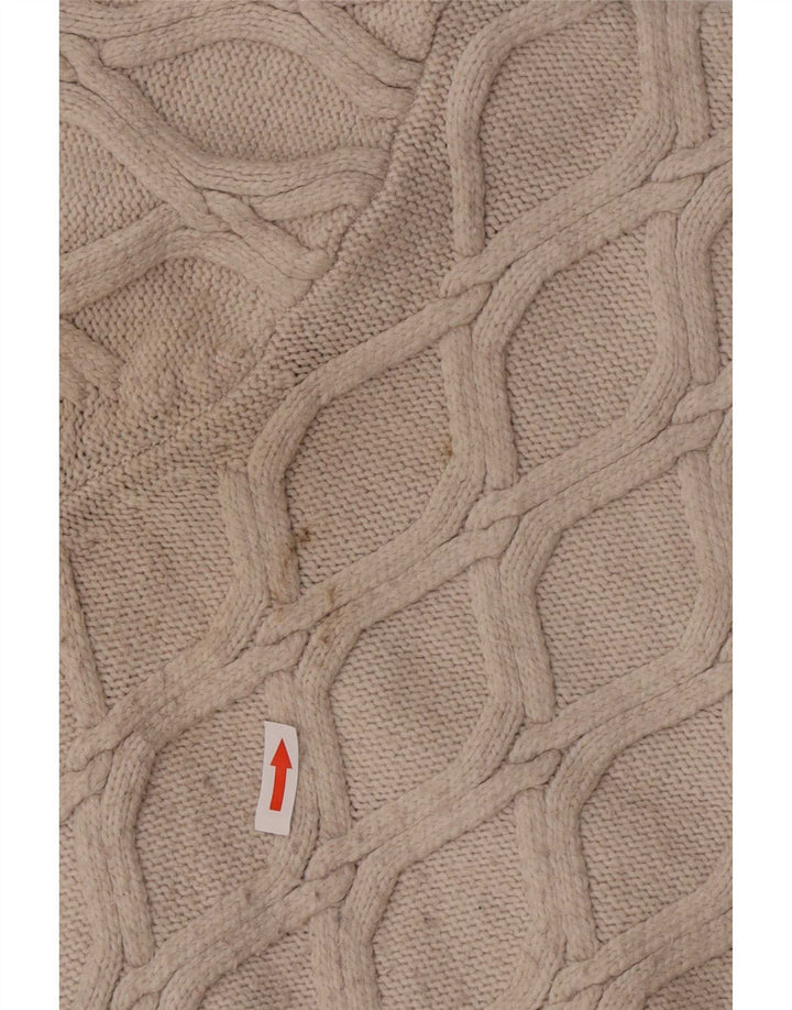 Marks & Spencer Damen Crop Pullover mit Rundhalsausschnitt, UK 14, Mittelbeige