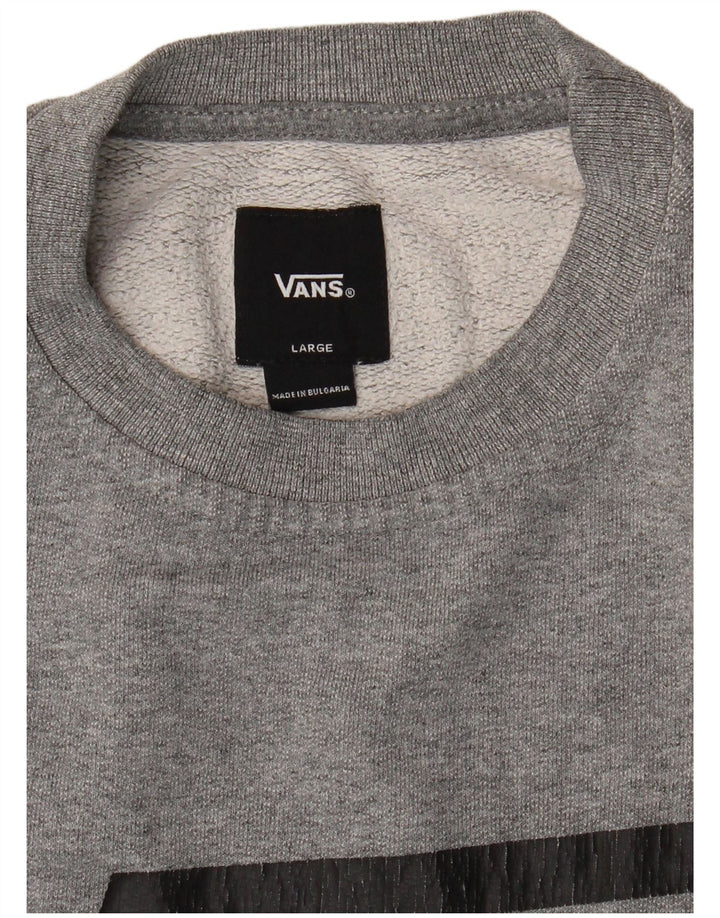 VANS Damen Grafik-Sweatshirt-Pullover UK 14 Large Grau