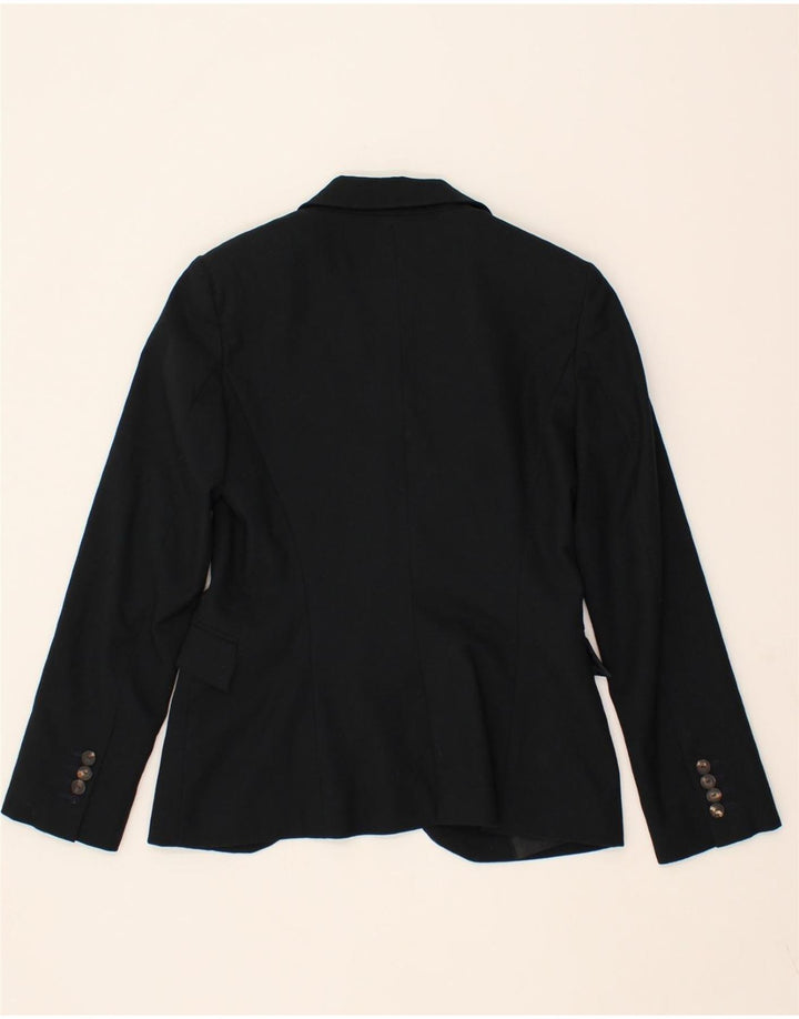 ZARA Womens 1 Button Blazer Jacket UK 10 Small Navy Blue Vintage Zara and Second-Hand Zara from Messina Hembry 