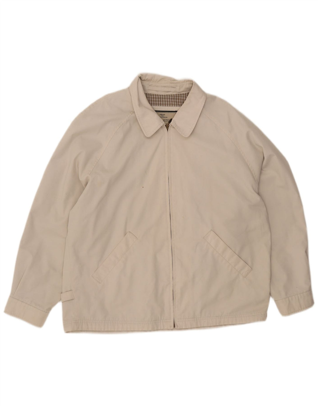 Marks & Spencer Herren Bomberjacke UK 40 Large Beige Baumwolle