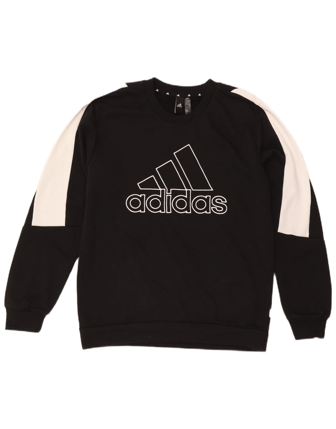 Adidas Herren Grafik-Sweatshirt-Pullover, mittelschwarz, Colourblock-Baumwolle