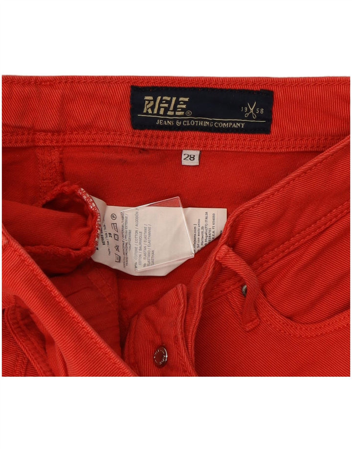 Rifle Damen Jeansshorts W28 mittelrote Baumwolle