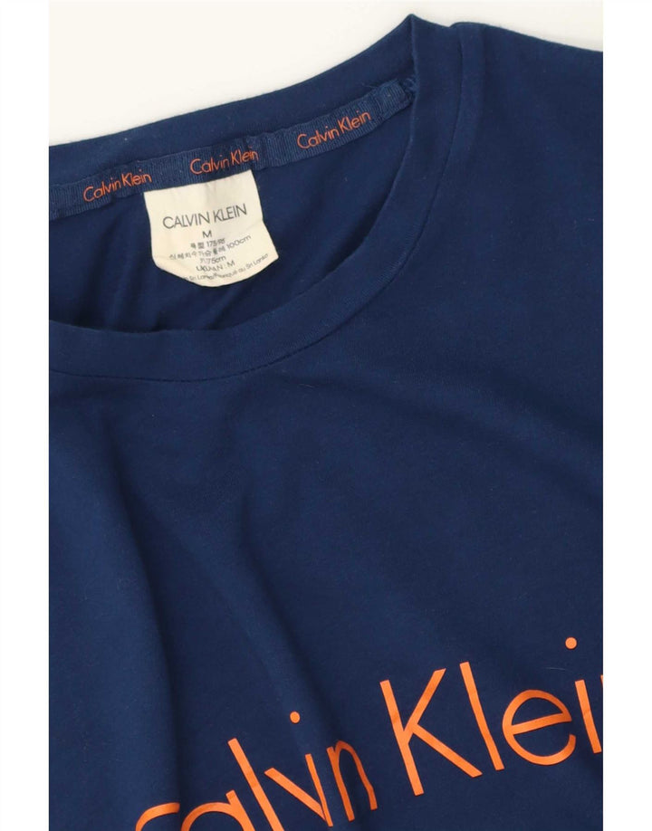 Calvin Klein Herren Grafik-T-Shirt-Oberteil Mittelblau
