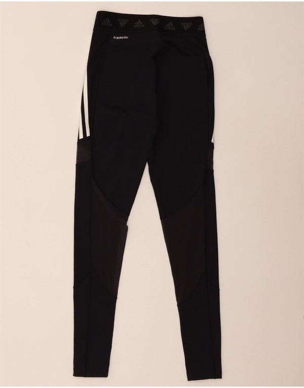 Adidas Damen Aeroready Graphic Leggings UK 8/10 Small Schwarz