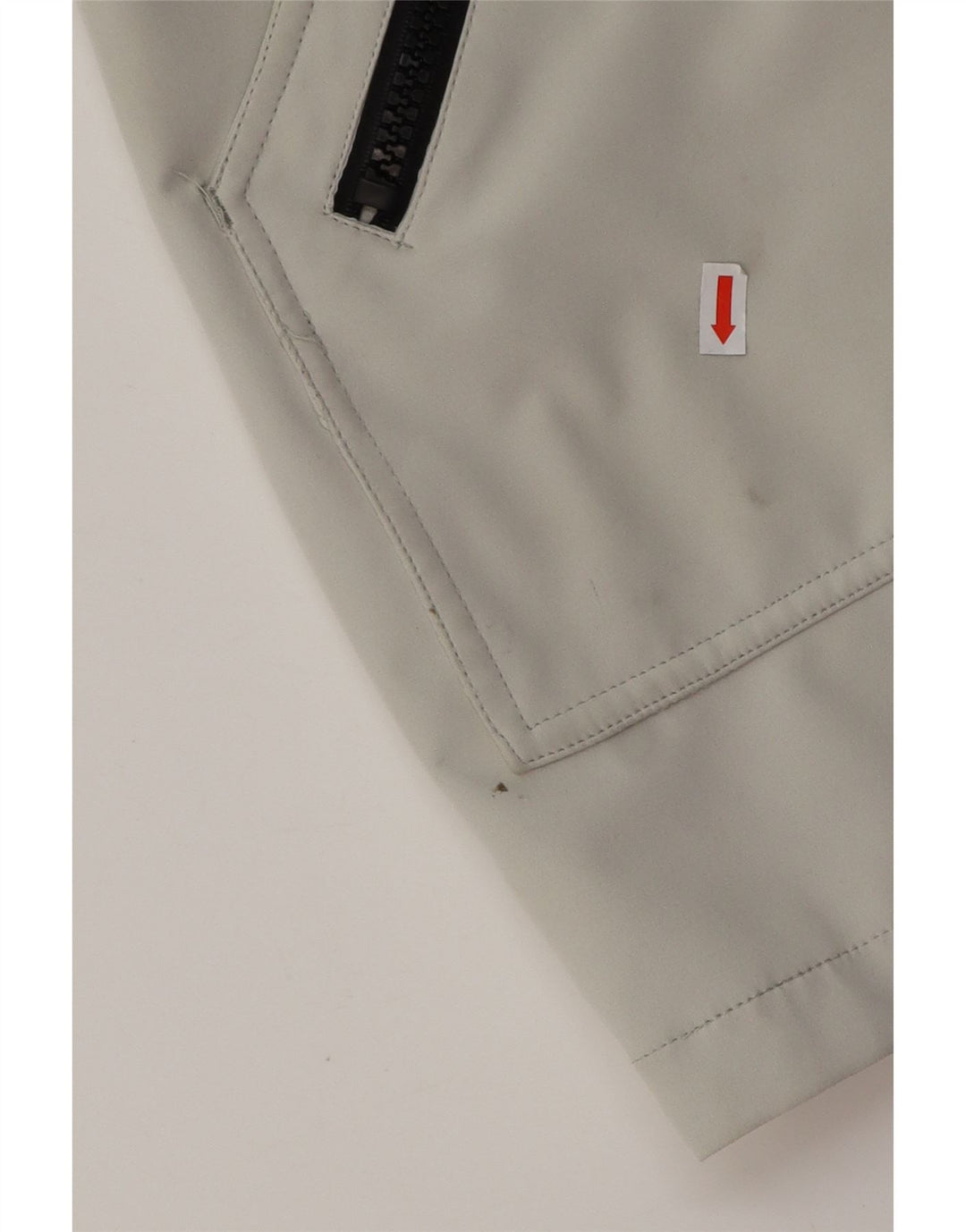 CALVIN KLEIN Damen-Windbreaker-Mantel mit Kapuze, UK 16, Größe L, grau, Polyester