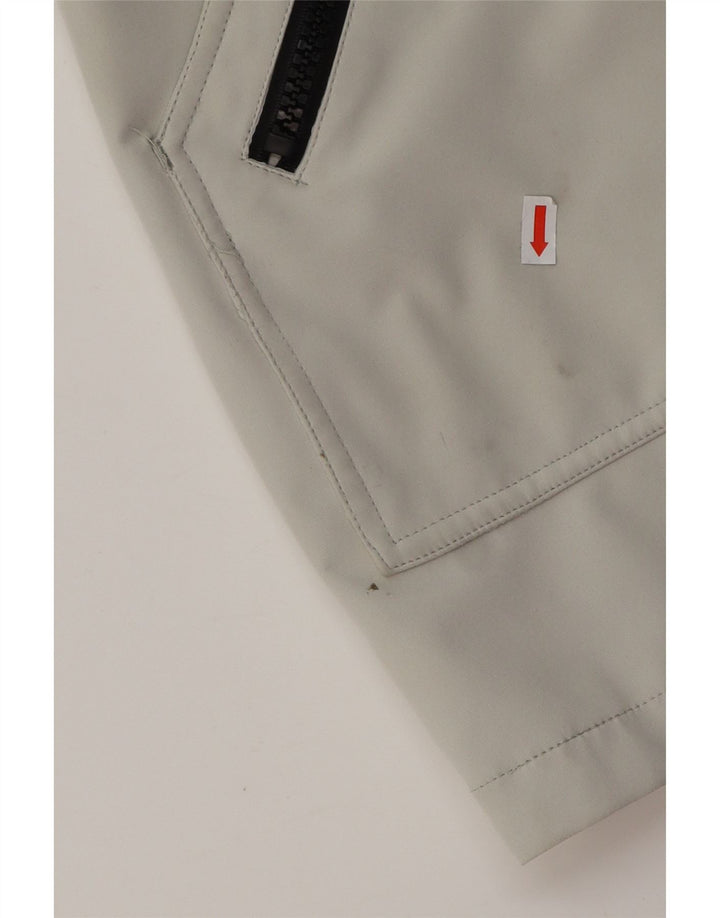 CALVIN KLEIN Damen-Windbreaker-Mantel mit Kapuze, UK 16, Größe L, grau, Polyester