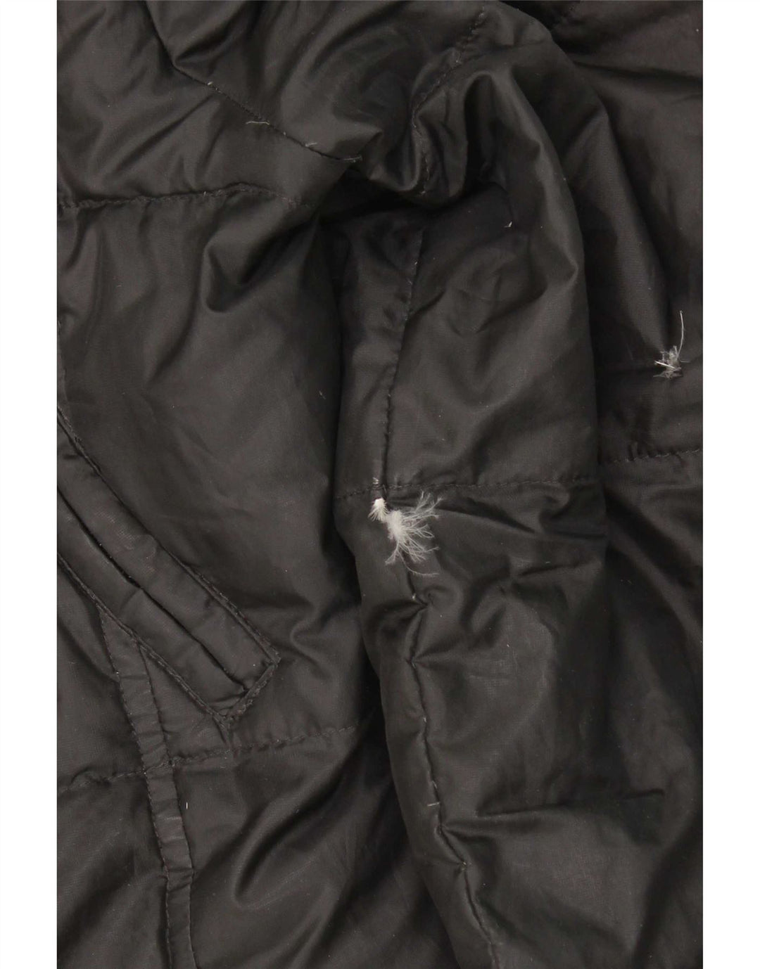 Replay Wattierter Damenmantel mit Kapuze, UK 14, Größe L, Schwarz, Polyester