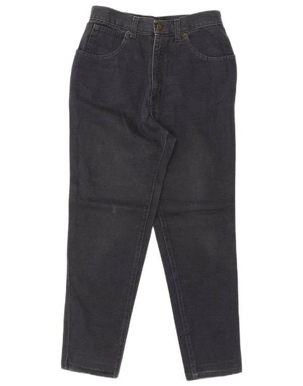 GIORGIO ARMANI Damen Tapered Jeans IT 40 Small W27 L25 Schwarze Baumwolle