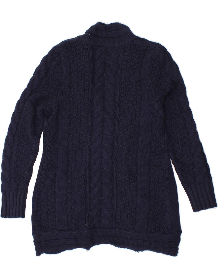 EDDIE BAUER Womens Longline Cardigan Sweater UK 14 Medium Navy Blue Vintage Eddie Bauer and Second-Hand Eddie Bauer from Messina Hembry 