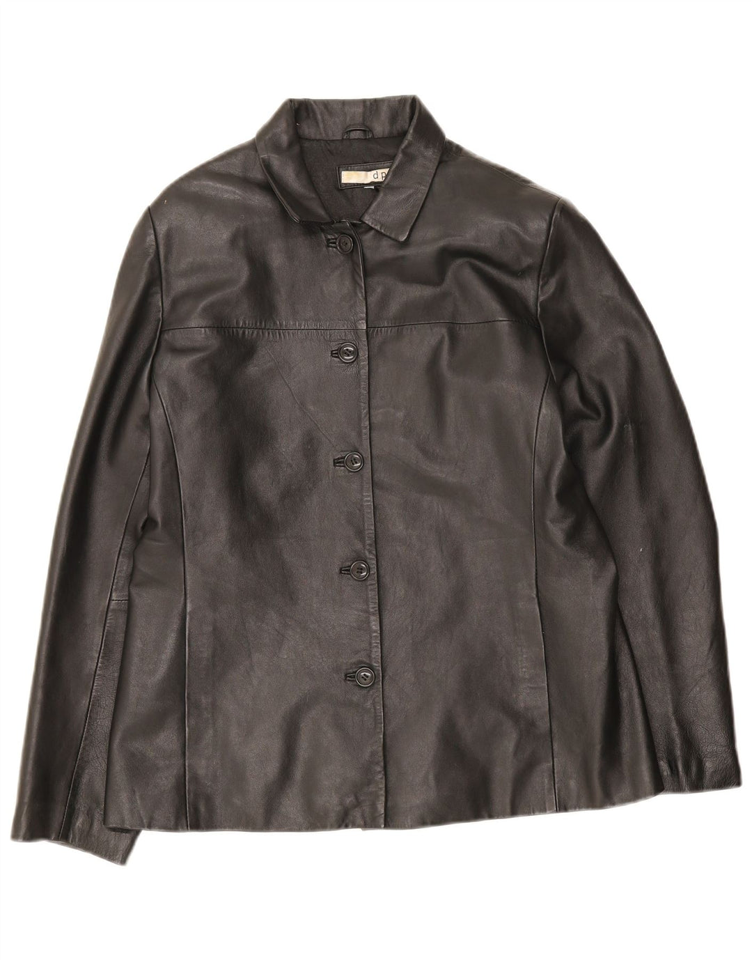 DPL Damen Lederjacke UK 12 Medium Schwarz