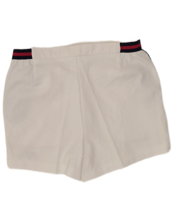 ROX Damen-Chinoshorts, Größe M, W30, weißes Colourblock-Polyester