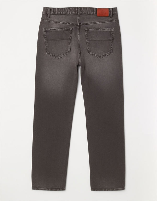 Gant Damen Jason Regular Straight Jeans W34 L30 Graue Baumwolle