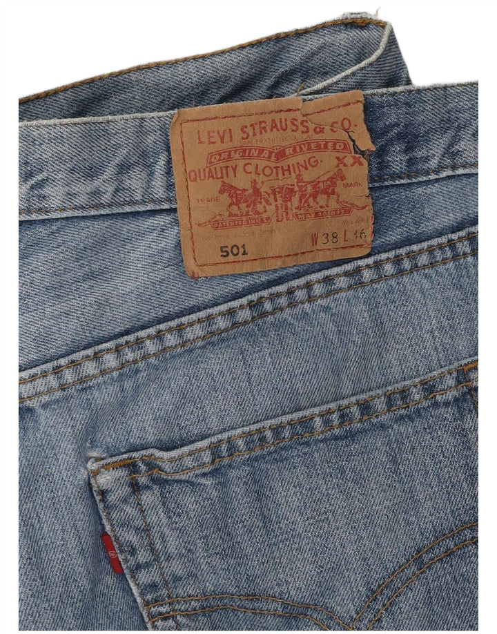 Levi's Herren 501 Straight Jeans W38 L30 Blaue Baumwolle