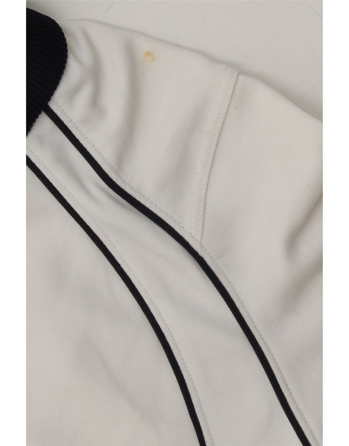 LOTTO Womens Tracksuit Top Jacket UK 10 Small White Colourblock Polyester Vintage Lotto and Second-Hand Lotto from Messina Hembry 