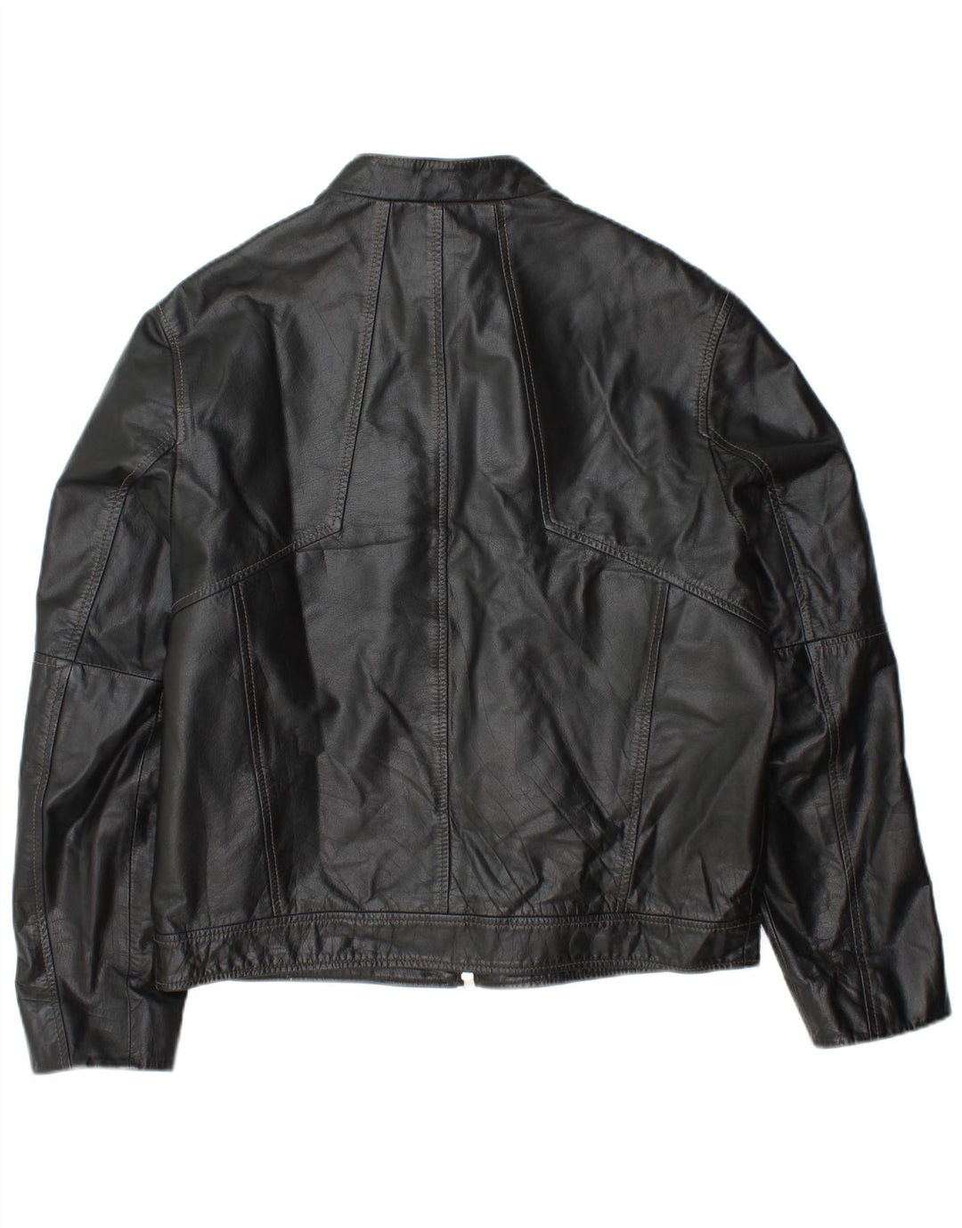 DAVID MAYER Herren Lederjacke UK 38 Mittelschwarzes Leder