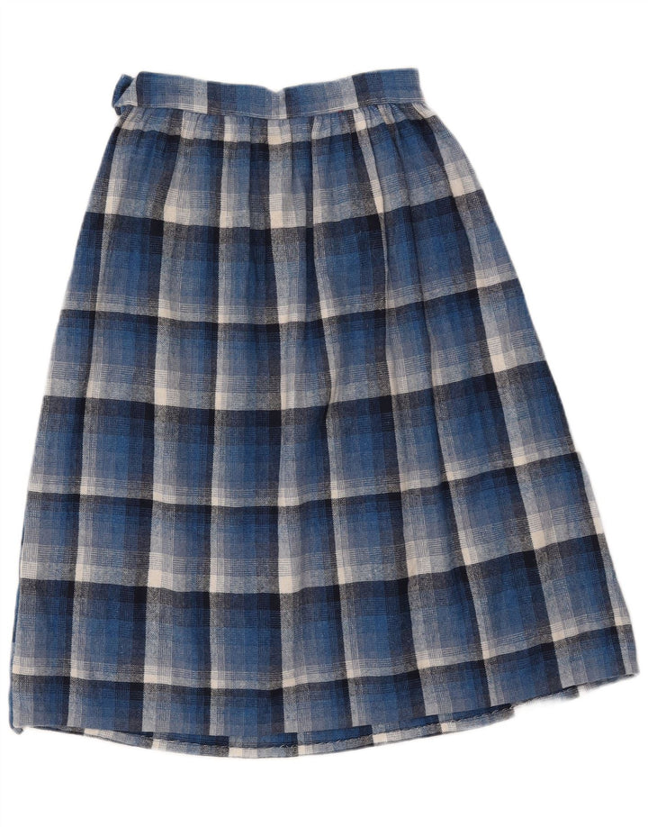 Vintage Damen Faltenrock W26 Small Blue Check