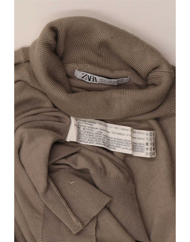 Rollkragenpullover für Herren von Zara, mittelgraue Viskose